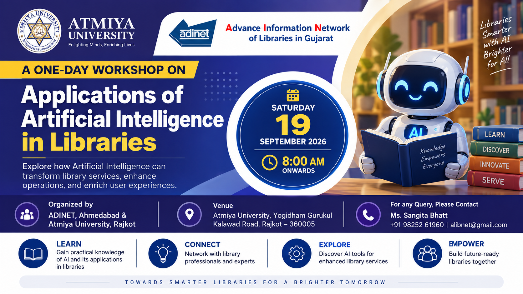 A One-Day Workshop on Applications of Artificial Intelligence in Libraries